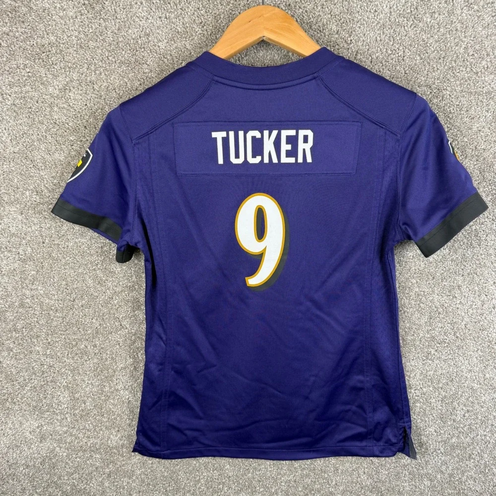 Nike Baltimore Ravens Justin Tucker 9‎ NFL Jersey Women's Small Purple On Field